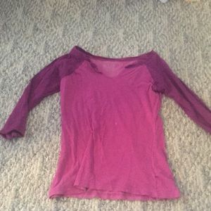 pink and purple long sleeve shirt